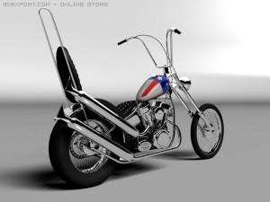 harley davidson easy rider panhead Modelo 3D