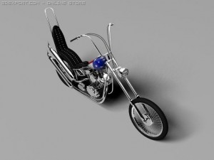 harley davidson easy rider panhead 3D in 3DExport