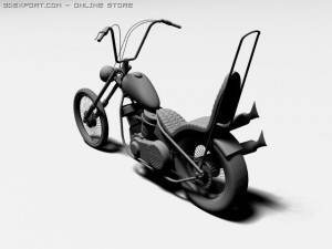 harley davidson easy rider panhead 3D in 3DExport