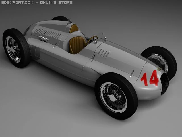 auto union type d 3D Model .c4d .max .obj .3ds .fbx .stl .blend 