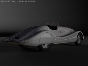 auto union wanderer streamline 3D Model