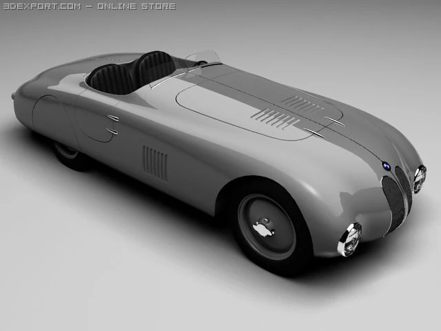 bmw 328 touring roadster 1940 3D Model .c4d .max .obj .3ds .fbx .stl .blend 
