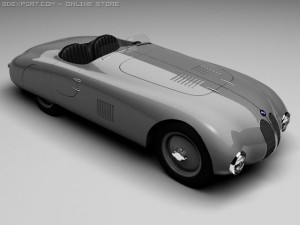 bmw 328 touring roadster 1940 3D Model