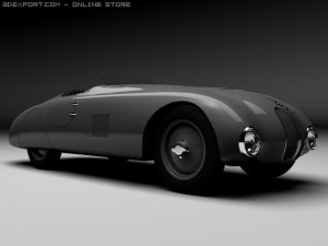 bmw 328 touring roadster 1940 3D 모델