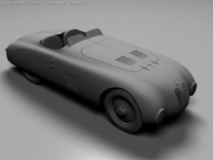 bmw 328 touring roadster 1940 3D 모델