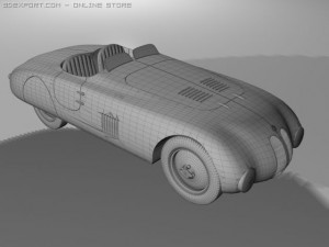 bmw 328 touring roadster 1940 3D 모델