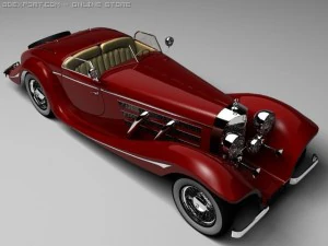 mercedesbenz 540k convertible 3D Model