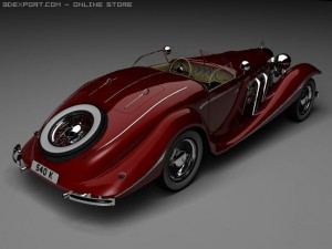 mercedesbenz 540k convertible 3Dモデル