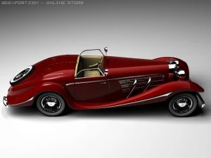 mercedesbenz 540k convertible 3D Model
