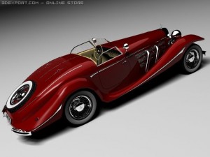 mercedesbenz 540k convertible 3Dモデル
