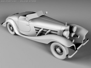 mercedesbenz 540k convertible 3Dモデル