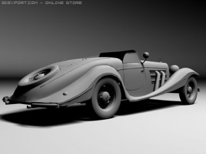 mercedesbenz 540k convertible 3Dモデル