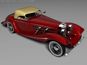 mercedesbenz 540k convertible 3Dモデル