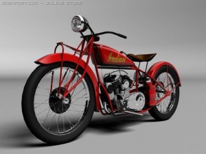 indian scout 1928 3D-Modell