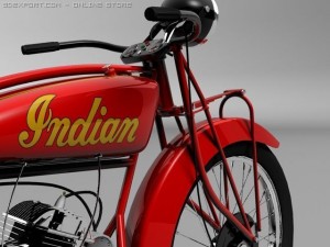indian scout 1928 3D-Modell