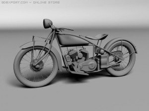 indian scout 1928 3D-Modell