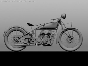 indian scout 1928 3D-Modell