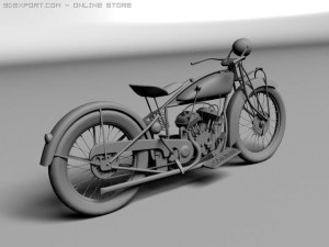 indian scout 1928 3D-Modell