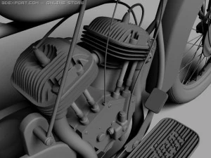 indian scout 1928 3D Model