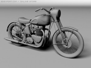 triumph 6t 1949 Modello 3D