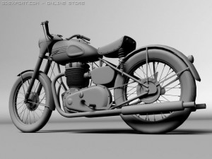 triumph 6t 1949 Modello 3D
