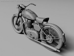 triumph 6t 1949 Modello 3D