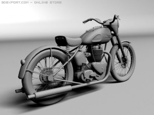 triumph 6t 1949 Modello 3D
