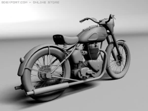 triumph 6t 1949 3D Model