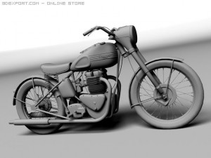 triumph 6t 1949 Modello 3D