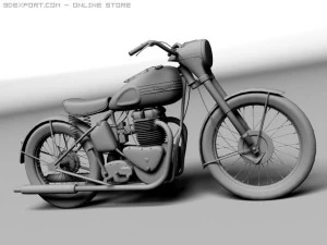 triumph 6t 1949 3D Model