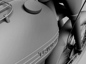 triumph 6t 1949 3D Model