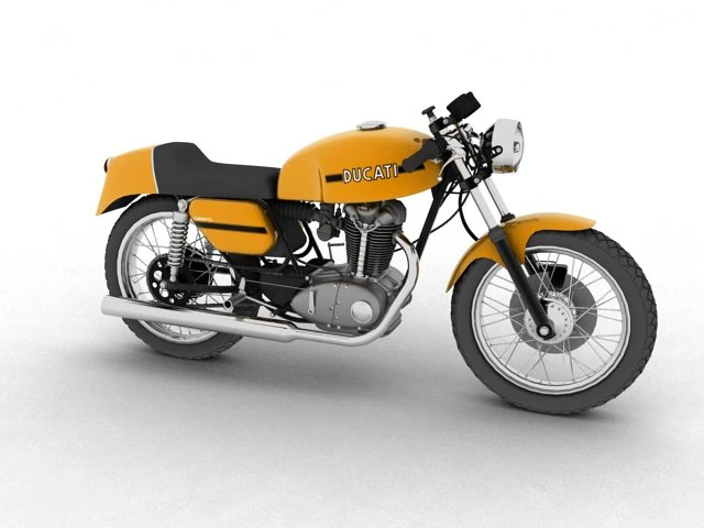 ducati 350 desmo 1971 3D Model .c4d .max .obj .3ds .fbx .stl .blend
