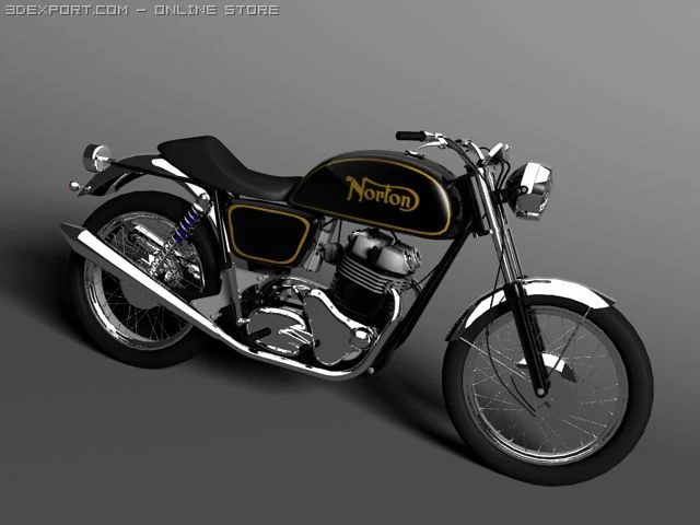 norton commando 850 3D Model .c4d .max .obj .3ds .fbx .stl .blend 