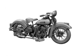 harley davidson wl 1942 Model 3D