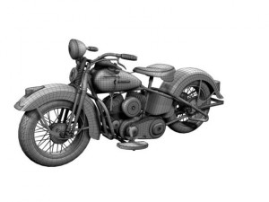 harley davidson wl 1942 Model 3D