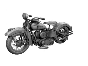 harley davidson wl 1942 3D Model