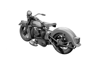 harley davidson wl 1942 3D Model