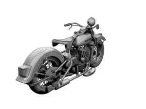 harley davidson wl 1942 3D Model