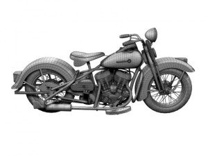 harley davidson wl 1942 Model 3D