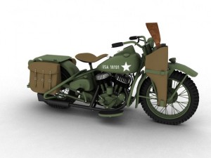 harleydavidson wla 1942 ww2 3D 모델