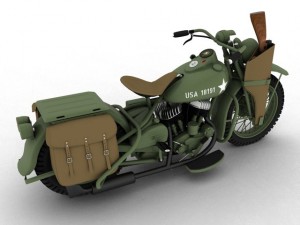 harleydavidson wla 1942 ww2 3D Modell in Motorrad 3DExport