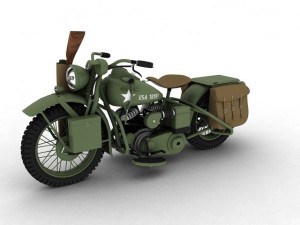 harleydavidson wla 1942 ww2 3D Модель