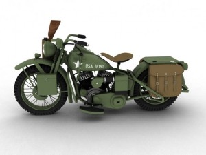 harleydavidson wla 1942 ww2 3D Модель