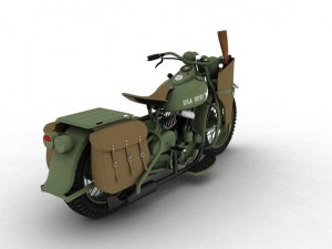 harleydavidson wla 1942 ww2 3D Модель