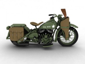 harleydavidson wla 1942 ww2 3D Модель