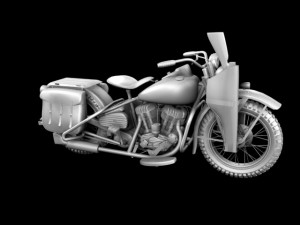 harleydavidson wla 1942 ww2 3D Модель