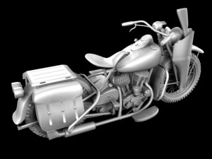 harleydavidson wla 1942 ww2 3D Модель