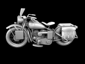 harleydavidson wla 1942 ww2 3D Модель
