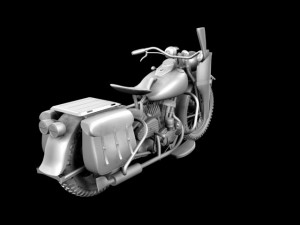 harleydavidson wla 1942 ww2 3D Модель