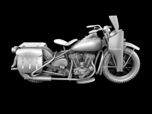harleydavidson wla 1942 ww2 3D Модель